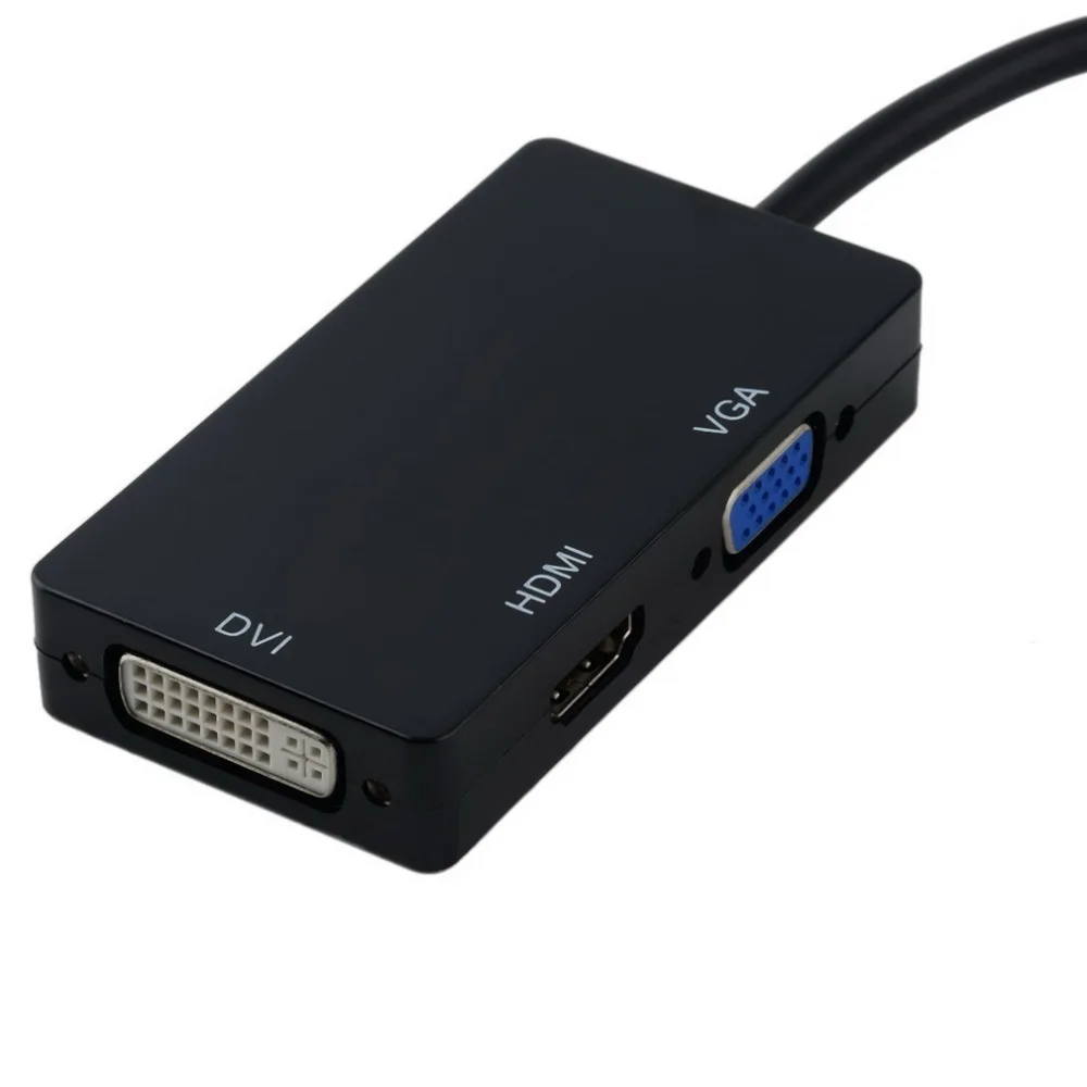 2018 3 в 1 Thunderbolt порт мини дисплей HDMI DVI VGA адаптер кабель для Mac Macbook Air IMac microsoft