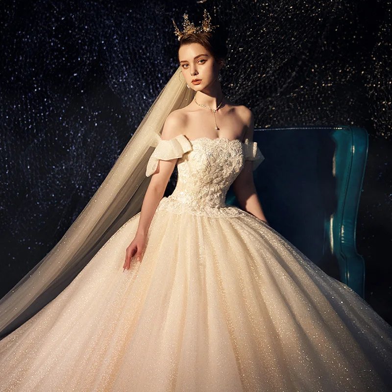 Vivian's Bridal 2019 роскошное свадебное платье с блестящими кристаллами сексуальное