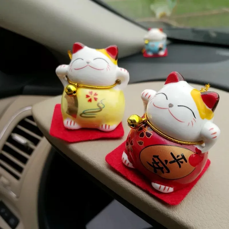 С изображением из мультфильма Lucky Cat набор микро пейзаж котенок украшение автомобиля миниатюрные украшения