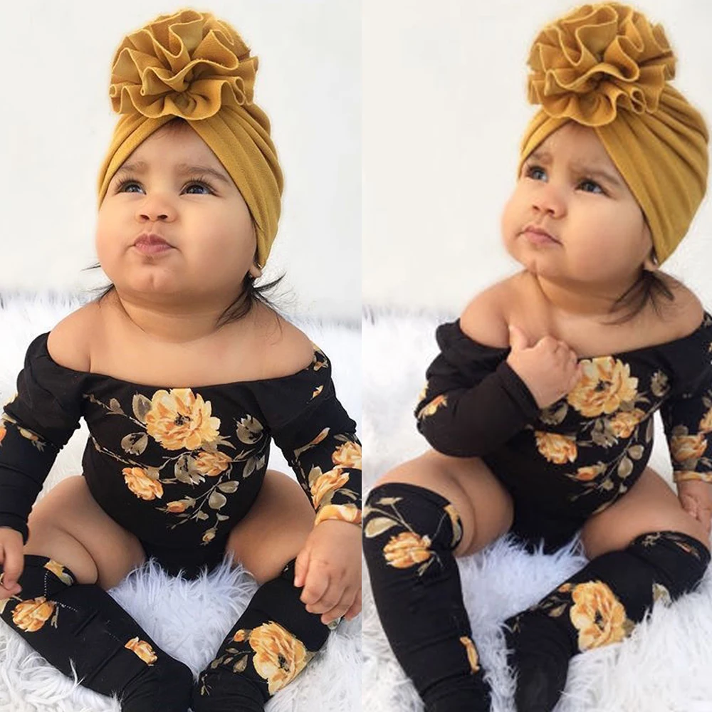 Emmababy Одежда для новорожденных детей девочек боди с открытыми плечами и цветами +