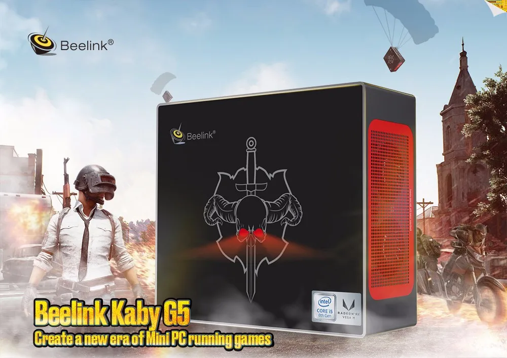 Beelink Kaby G5 ТВ коробка 8 Гб DDR4 256 ГБ для игровых мини ПК Intel Lake G I5 8305G 2.4GHz5.8GHz Wi Fi BT4.0 1000