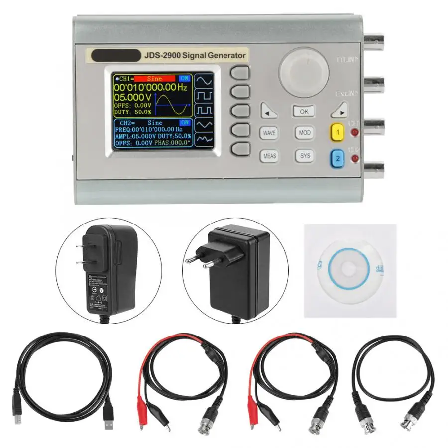 Цифровой осциллограф AC100-240V источник сигнала JDS2900 DDS функция генератор сигналов счетчик логический анализатор
