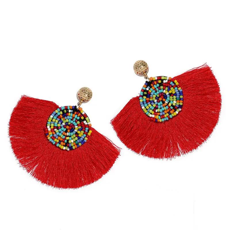 Fashion Classic Ethnic Multicolor Tassel Earrings for Women Girls Party Vintage Glamour Bohemian Drop Jewelry Gift | Украшения и