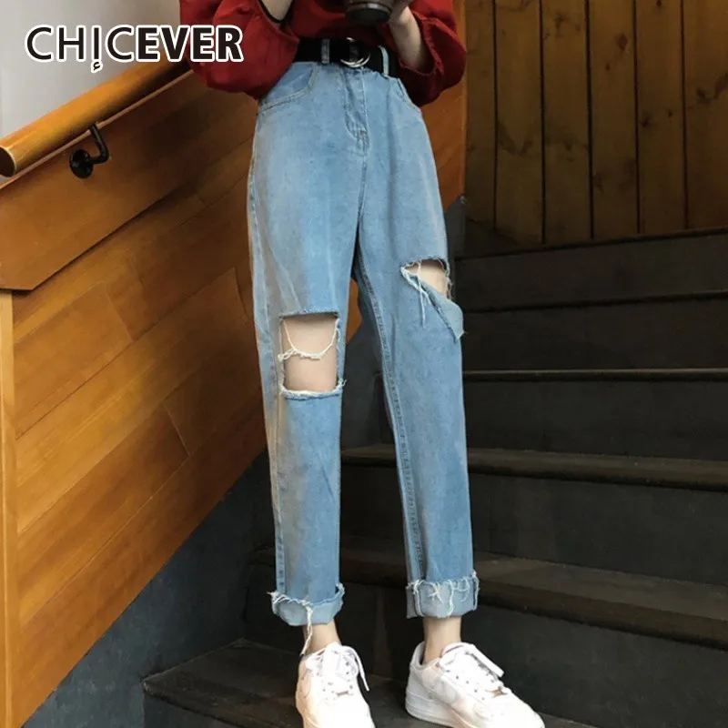 CHICEVER/весенние женские джинсы с высокой талией лоскутные карманы на молнии