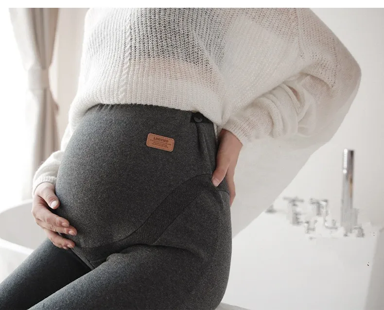 Autumn Winter Pregnant Women Leggings Soft Adjustable Cotton Maternity Slim Pants High Elasticity Trousers | Мать и ребенок