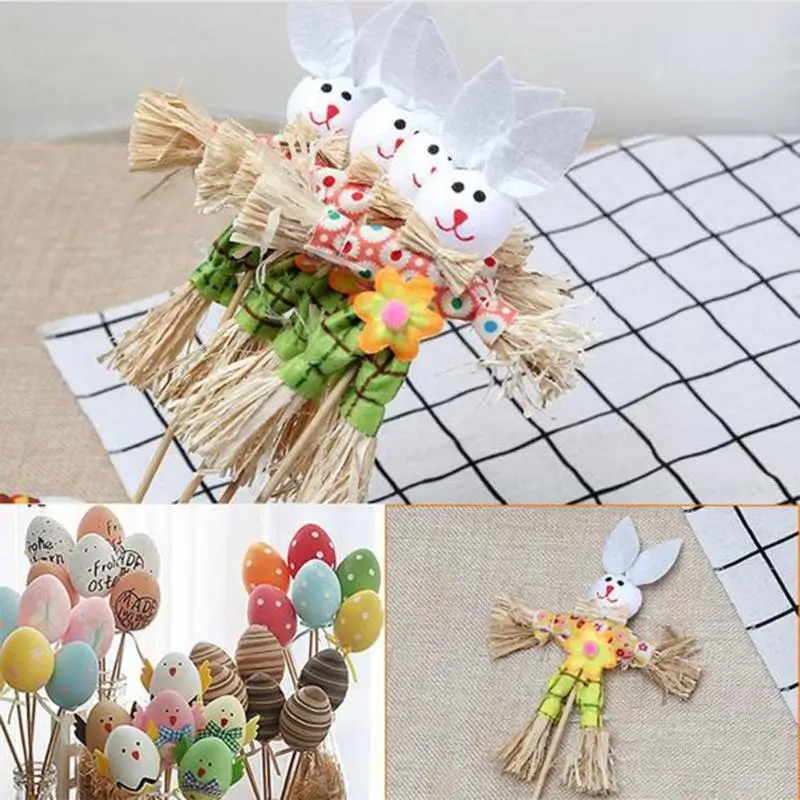 DIY соломенный кролик игрушка пасхальное декоративное украшение &quotКролик&quot