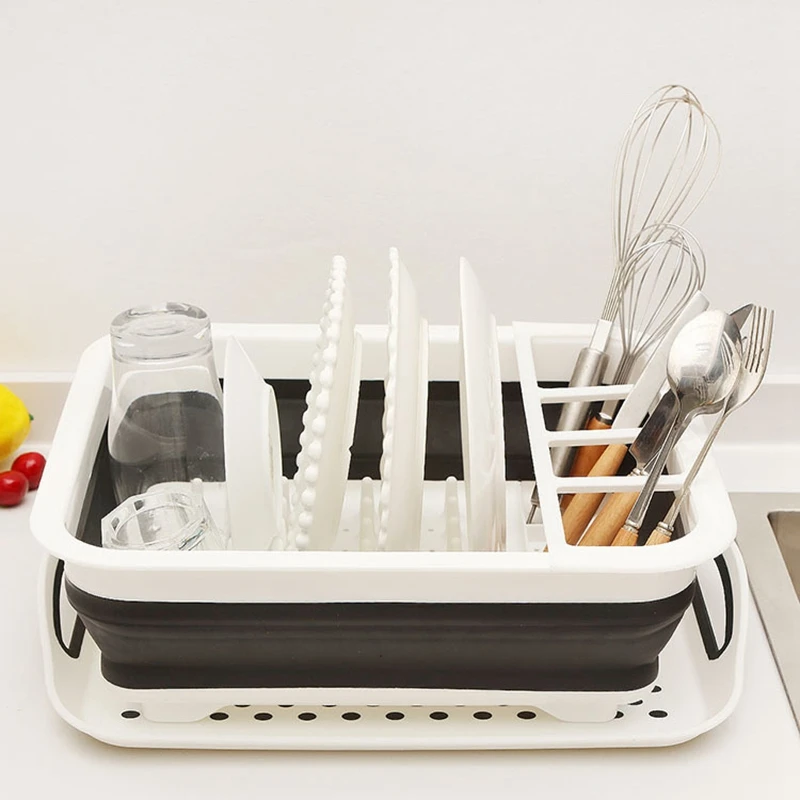 Складное блюдо подставка для кухни держатель хранения чаша мытья посуды тарелка