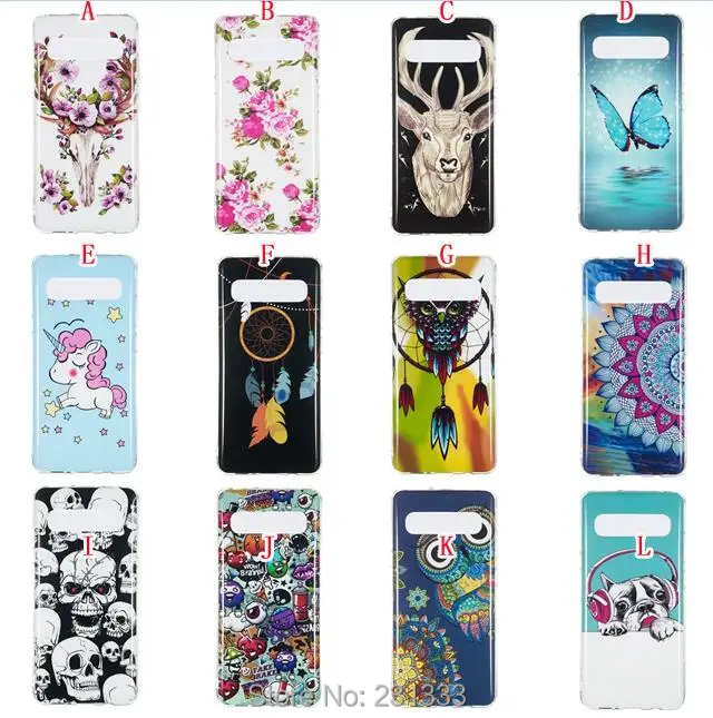 Световой 3D мультфильм мягкий чехол TPU для samsung Galaxy S10 5G M10 M20 M30 A40 A50 A70 A8S J2 CORE J4 цветок Сова чехол с черепом 100 шт
