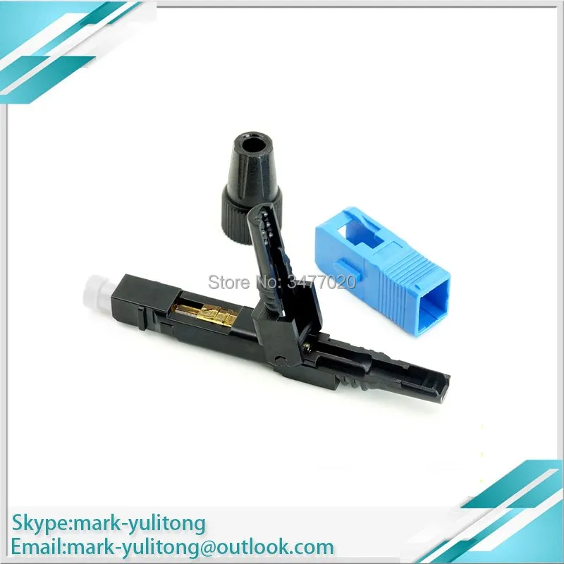 100pcs  fiber optic optica sc upc connector sc   fast fiber optic conector fibra optica  ftth conector sc apc