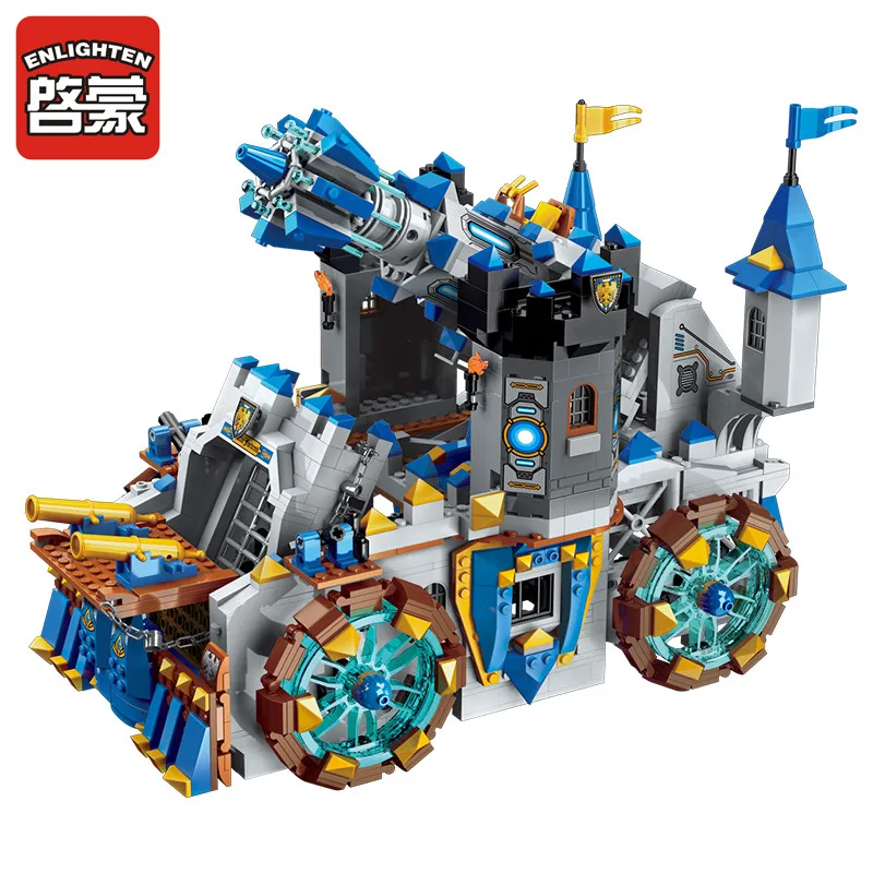 Средневековый замок льва каретка рыцаря модель боевого бункера мост