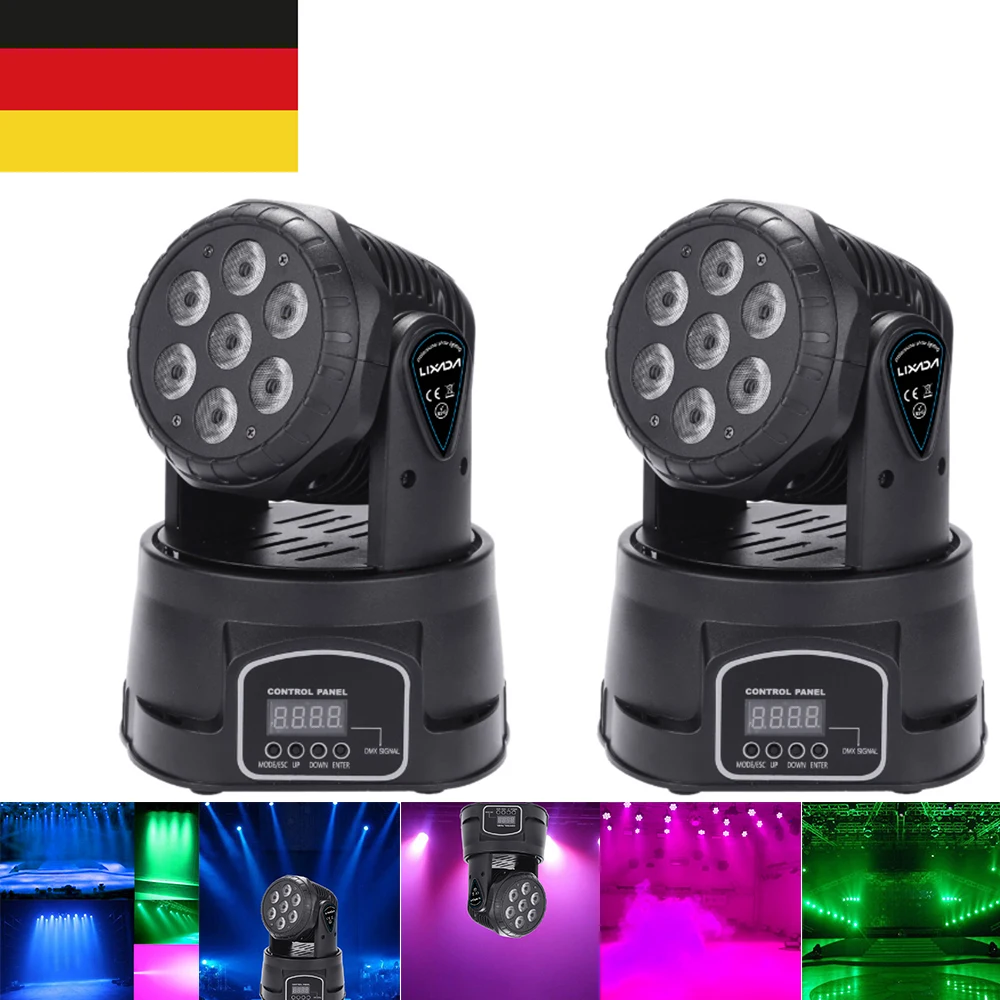 Диско светильник DMX512 7 светодиодов 105 Вт RGBW 9/14 каналов|Эффект освещения сцены| |