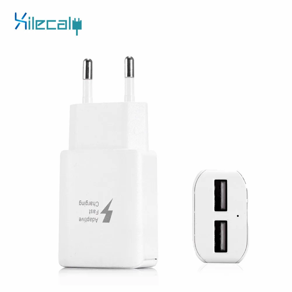 EU US Plug Dual USB зарядное устройство 5 В 2A мобильное для телефона путешествий адаптер
