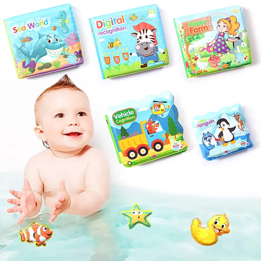 Водяная игрушка для ванной книга купания детские игрушки Ранняя развивающая с BB