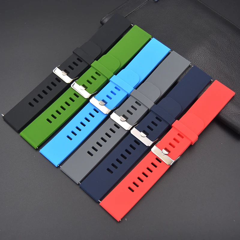 2020 новинка моды - Силиконовый ремешок для часов Generic Watchband, Водонепроницаемый ремешок шириной 18 мм, 20 мм, 22 мм для брендовых часов на.