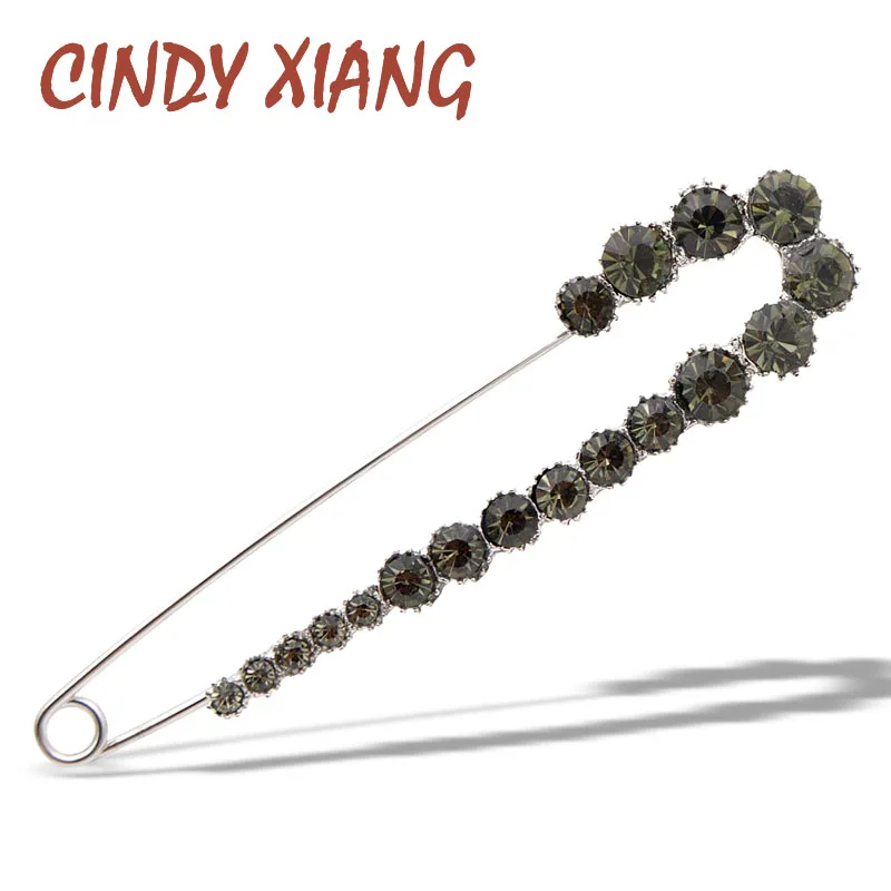 CINDY XIANG серый цвет брошь со стразами на булавке для женщин простой дизайн модное