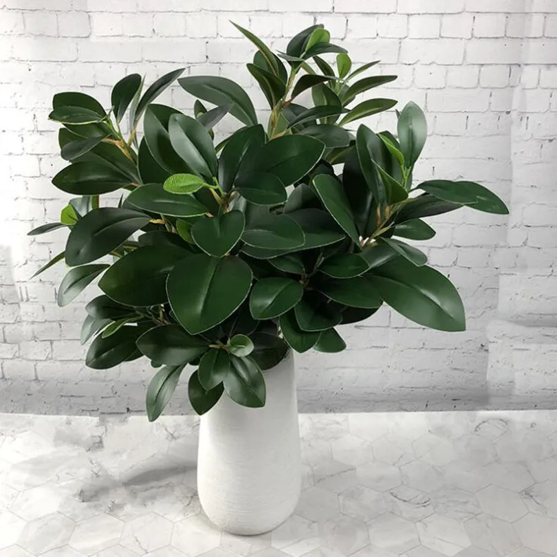 100P поддельные зелени Peperomiate Trophylla ветка искусственный зеленый Peperomia завод три
