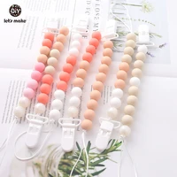 lets make pacifier clips silicone beads making teething holder for dummy 1pc safe bpa free food grade silicone baby pacifier