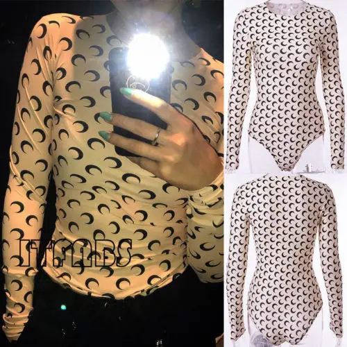Женское боди стрейчевое с длинным рукавом топы в горошек комбинезон женская