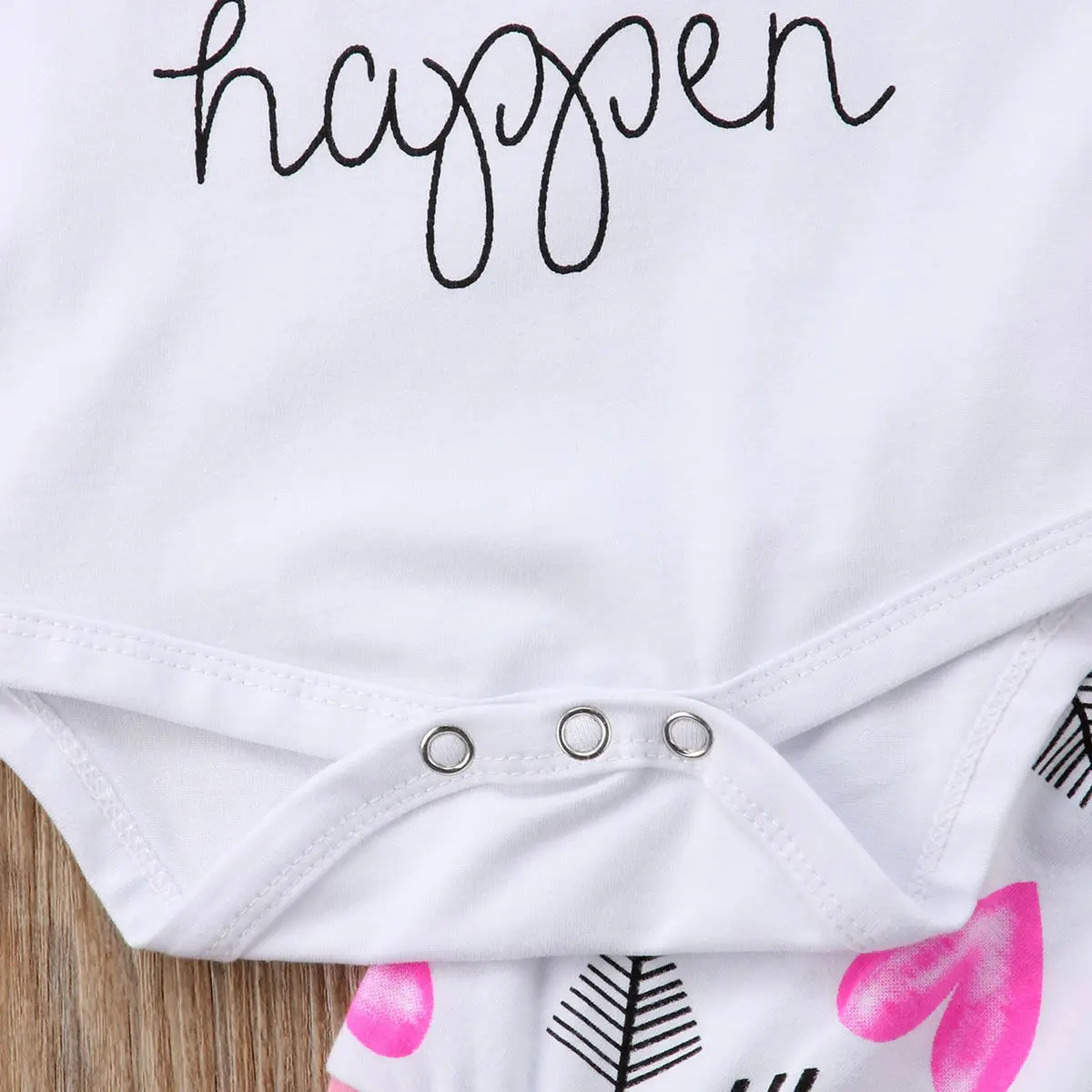 3 шт. детский летний комбинезон с коротким рукавом и принтом сердечек|Комплекты