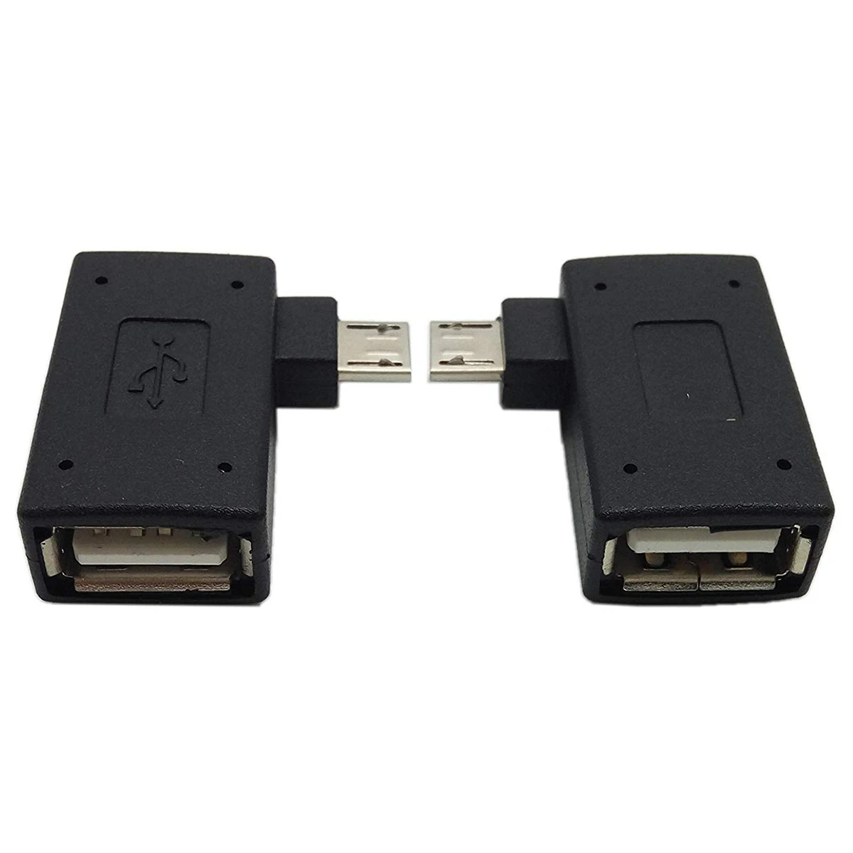 1 пара (слева + справа) 90 градусов Угловой Micro USB 2 0 хост адаптер OTG с разъемом