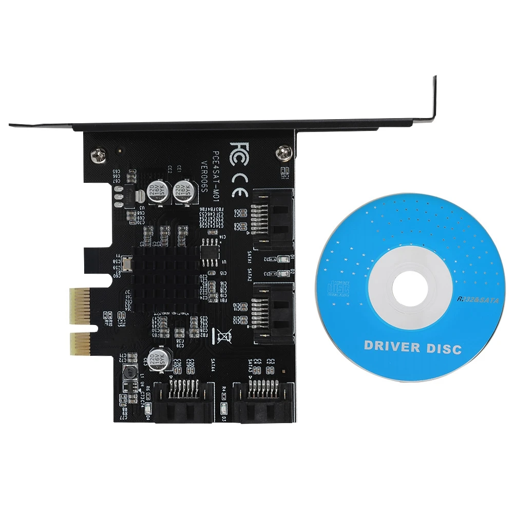 Новинка 6G SATA 3 0 для PCI-E 4 порта адаптер расширитель переходная карта HDD SSD PCI-Express