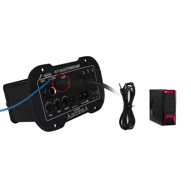 Плата усилителя мощности для сабвуфера автомобильный усилитель звука Bluetooth 12 В 24