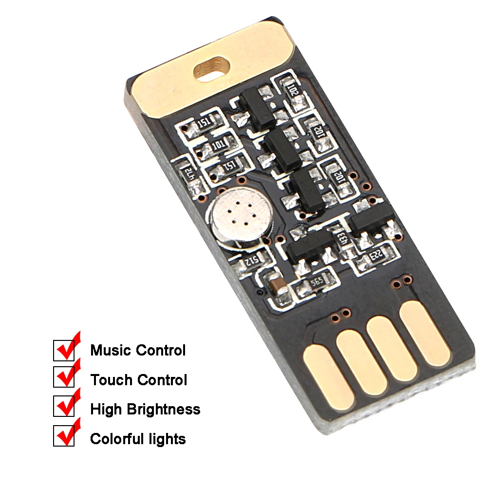 FORAUTO Автомобильный светодиодный USB RGB атмосферный светильник портативный мини