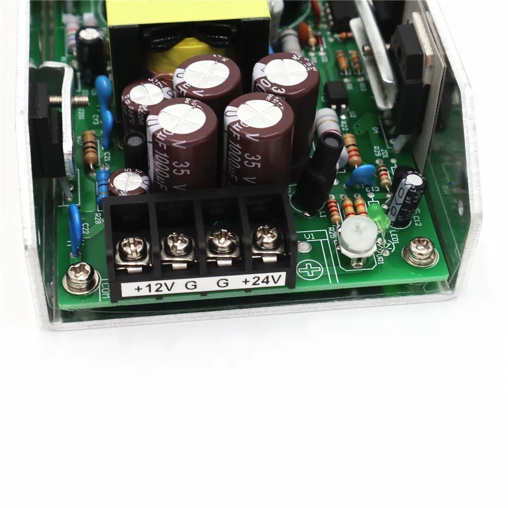 Цифровой Мощность усилитель источника питания Выход DC24v 13A & 12V 2A 350W Переключатель