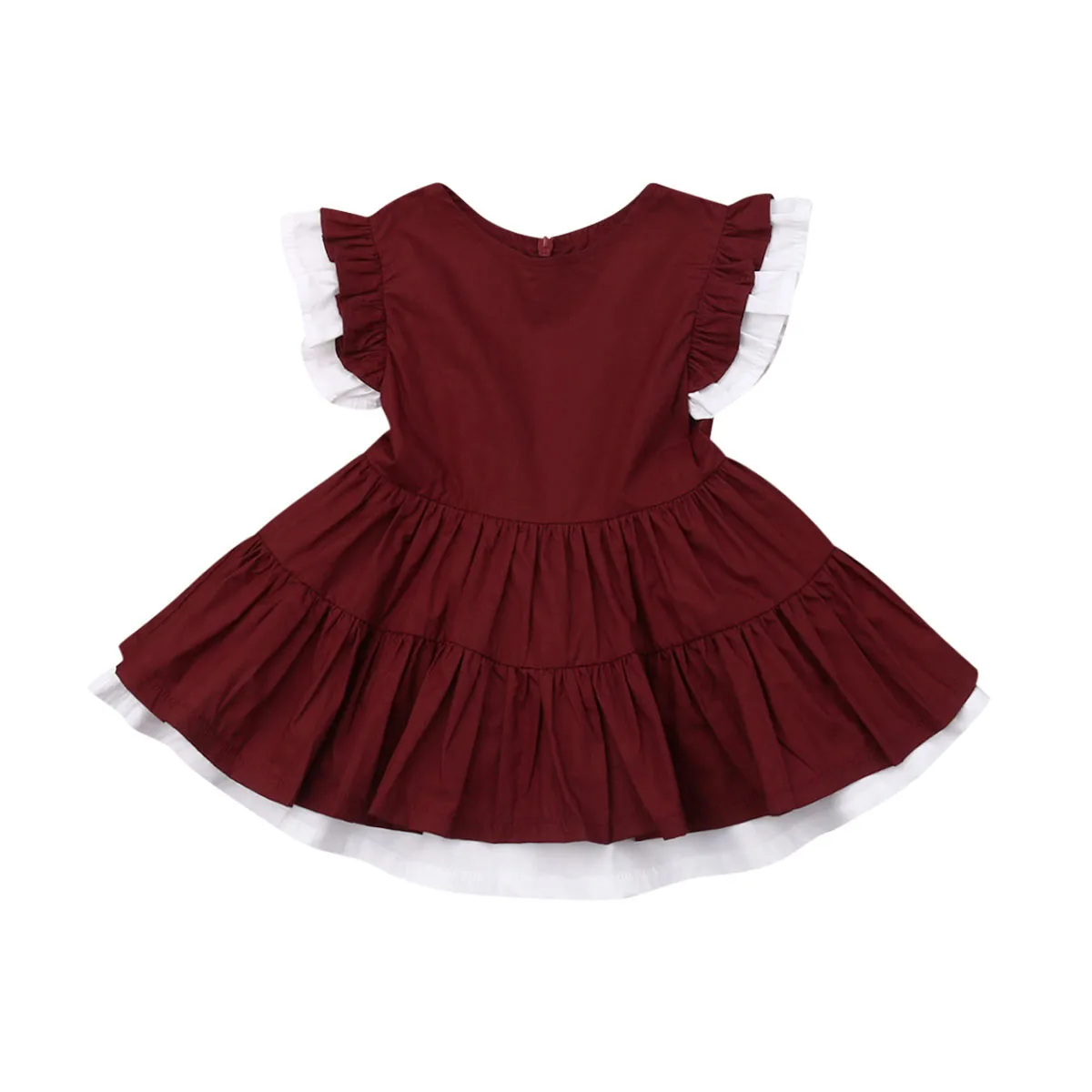 1-6Y Summer Toddler Kids Baby Girl Ruffles Sleeveless Tutu Princess Girls Formal Pageant Party Dress Clothes | Детская одежда и