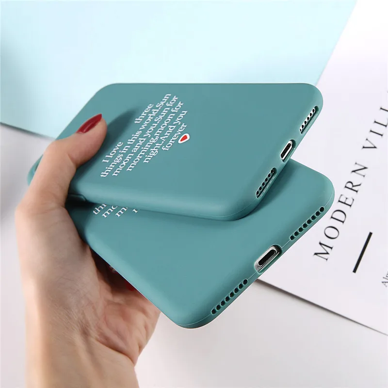 Lovebay прекрасный мультфильм письмо чехол для iPhone X 6 S 7 8 Plus XR XS MAX Модный мягкий