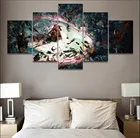 Современное искусство пейзаж картины 5 штук персонаж аниме Overlord плакат топ-Номинальная Печать холст Картина дома декоративные детская комната стены искусства