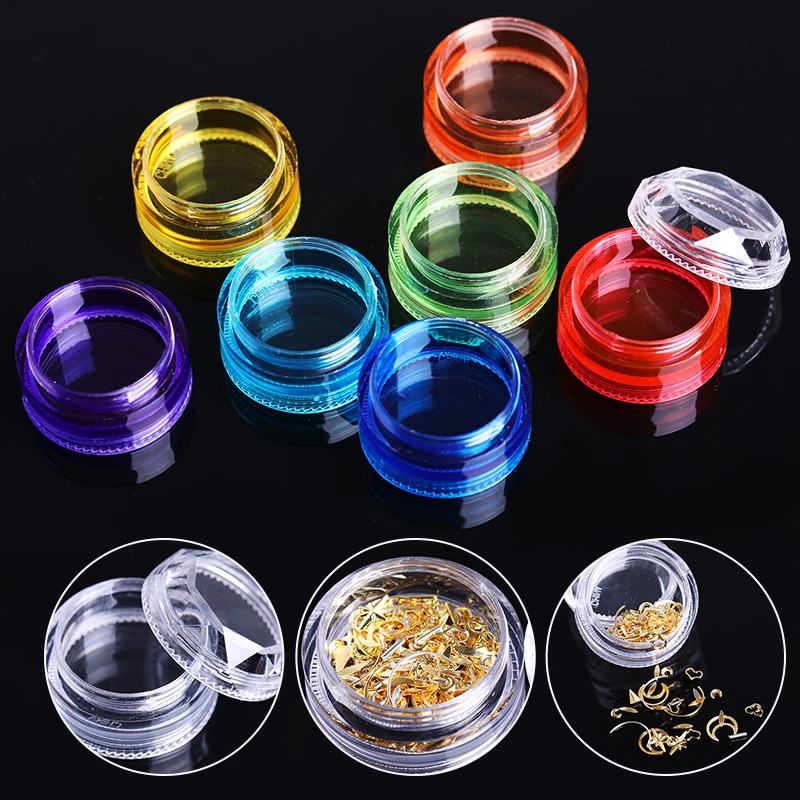 12 ячеек пустая круглая коробка для хранения прозрачная цветная пластиковая