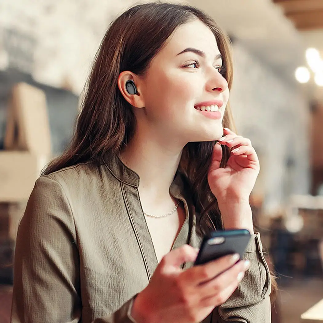 Мини беспроводные невидимые стерео наушники-вкладыши Bluetooth 1033dB 32 Наушники