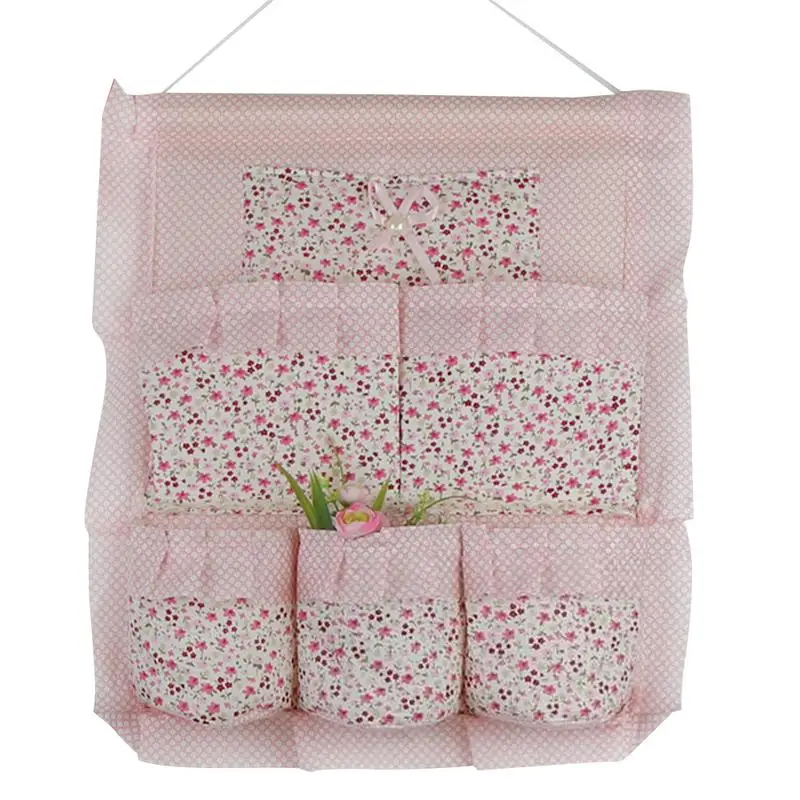 Хлопок деревенский мешок для хранения кружева стены Висячие Многослойные