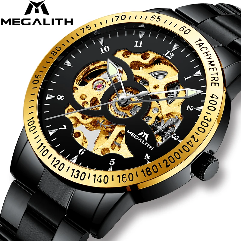2019 мужские наручные часы MEGALITH механические автоматические Relogio Masculino automatico