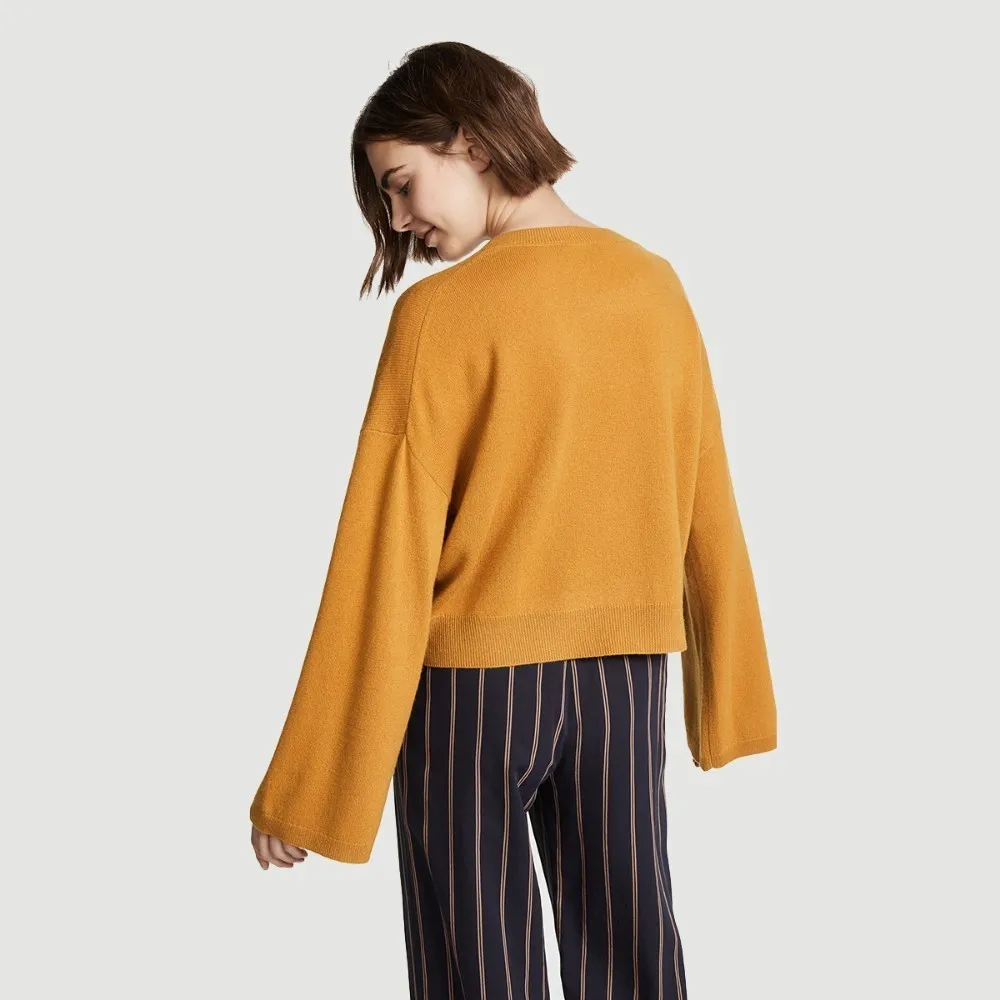 HYH HAOYIHUI Fashion Simplicity Wild Joker Pure Color Easy Round Collar Long Sleeves Sweater | Женская одежда