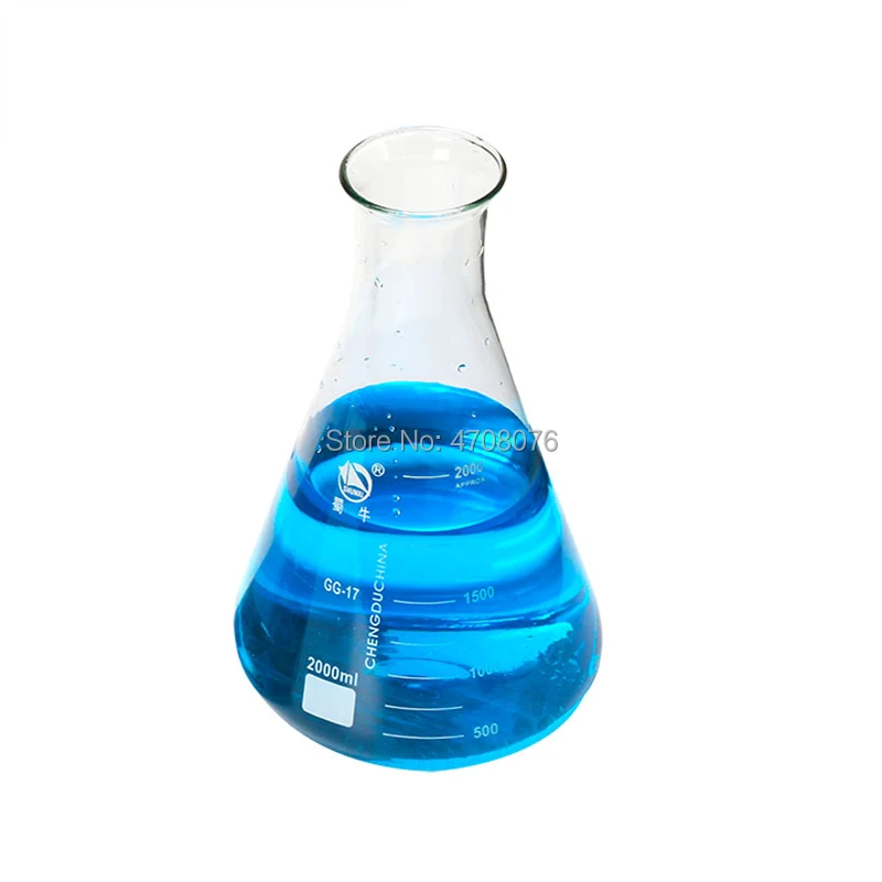 Стеклянная мерная коническая колба боросиликатная Erlenmeyer пирекс треугольные