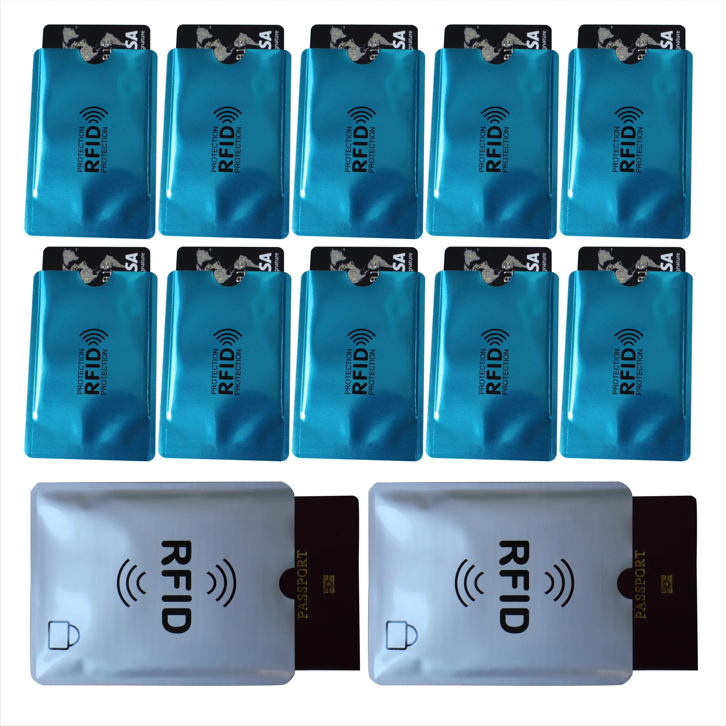 12 шт защита от кражи RFID Кредитная карта ярко-розовый желтый зеленый синий