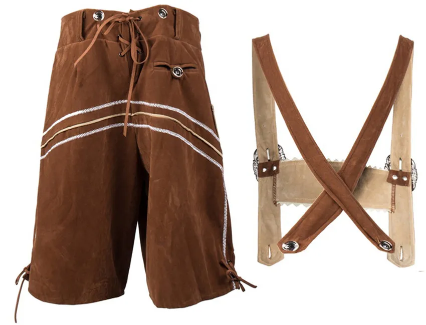 Немецкий костюм на Октоберфест традиционный баварский аутентичный Lederhosen с