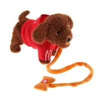 electronic plush pet dog puppy doll walking barking wagging tail educational toys birthday gift for children kids toddler