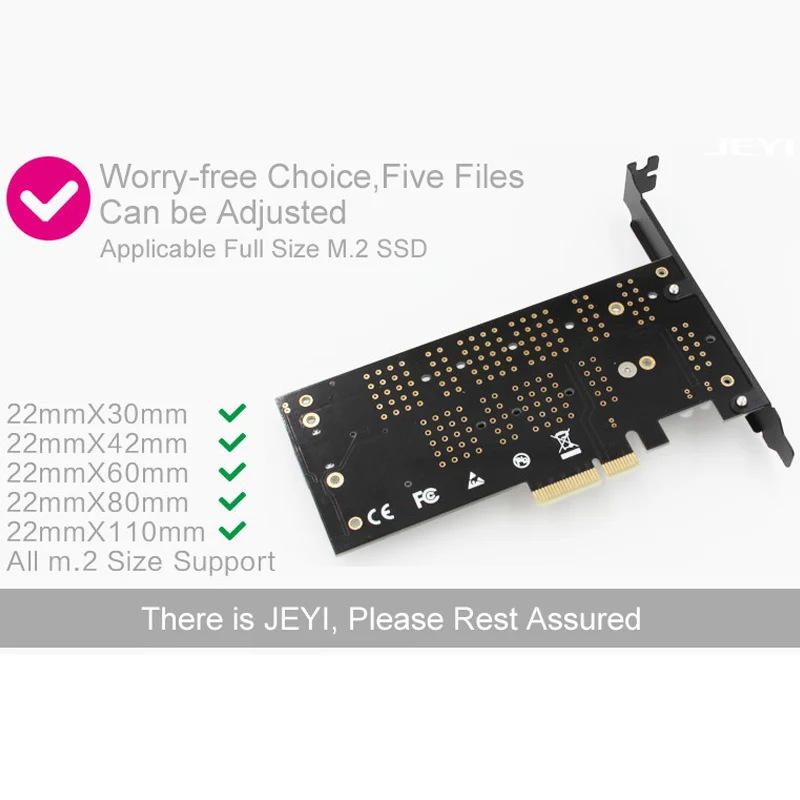 JEYI SK9 m.2 расширение NVMe адаптер NGFF к PCIE3.0 Вентилятор охлаждения с вентилятором алюминиевая крышка 12 В+ 3,3 В SSD двойной интерфейс SATA3