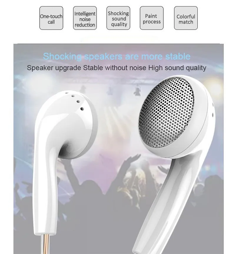 Чистый звук 3 5 мм регулятор громкости музыки наушники вкладыши дизайн Mic