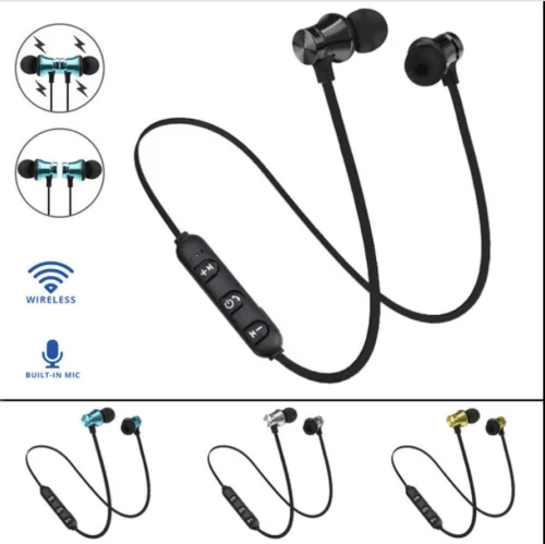 Металлические Магнитные беспроводные Bluetooth наушники Спортивная гарнитура
