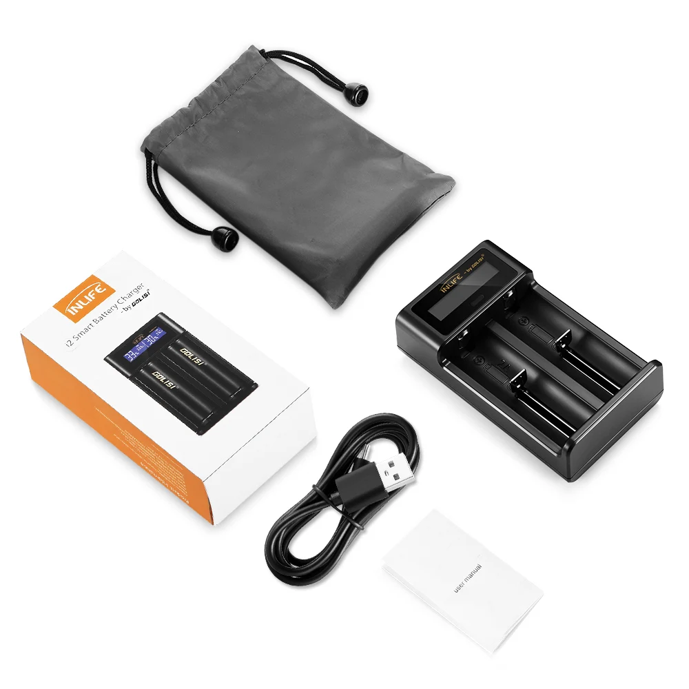 Inlife I2 Smart Battery Charger Screen Rechargeable Lithium-Ion / NiMH NiCd Portable LCD Display Lighting | Освещение