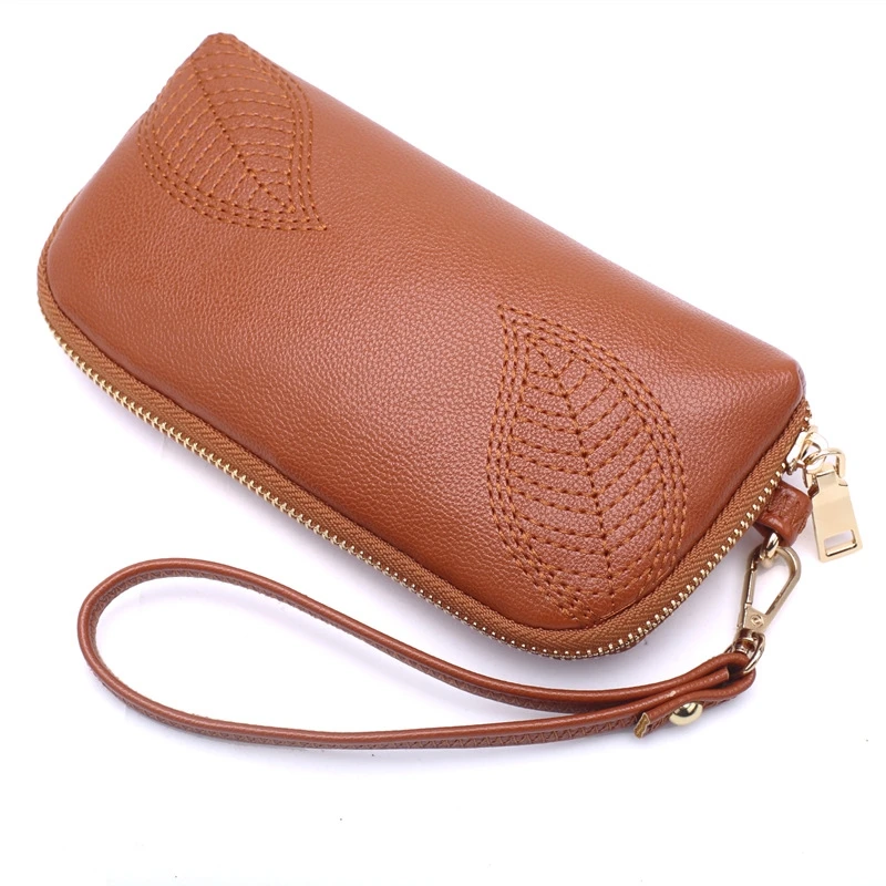 Ручная молния кошелек женский модный небольшой свежий длинный абзац простой