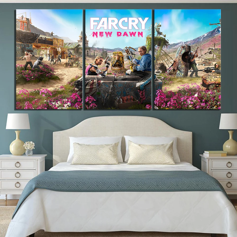 3 предмета игры плакат работа Картины FARCRY Новый постер с тематикой рассвета