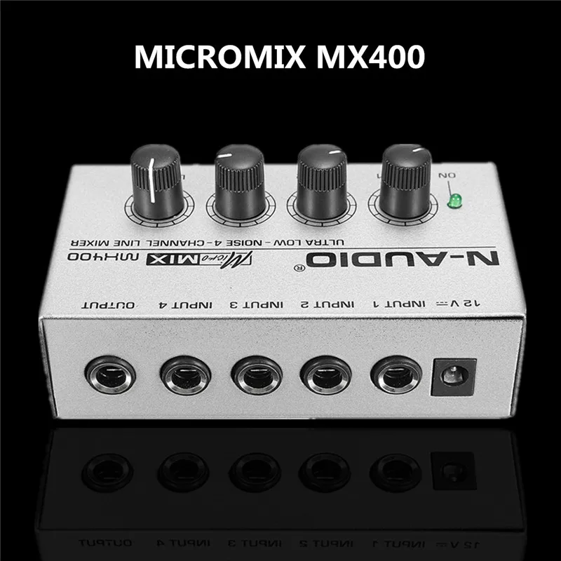 LEORY 12V Ультра-compack 4 канала музыка смешивания аудио DJ микшер DJ определения консоль DJ Mezclador для аудио компьютера, караоке, профессиональный