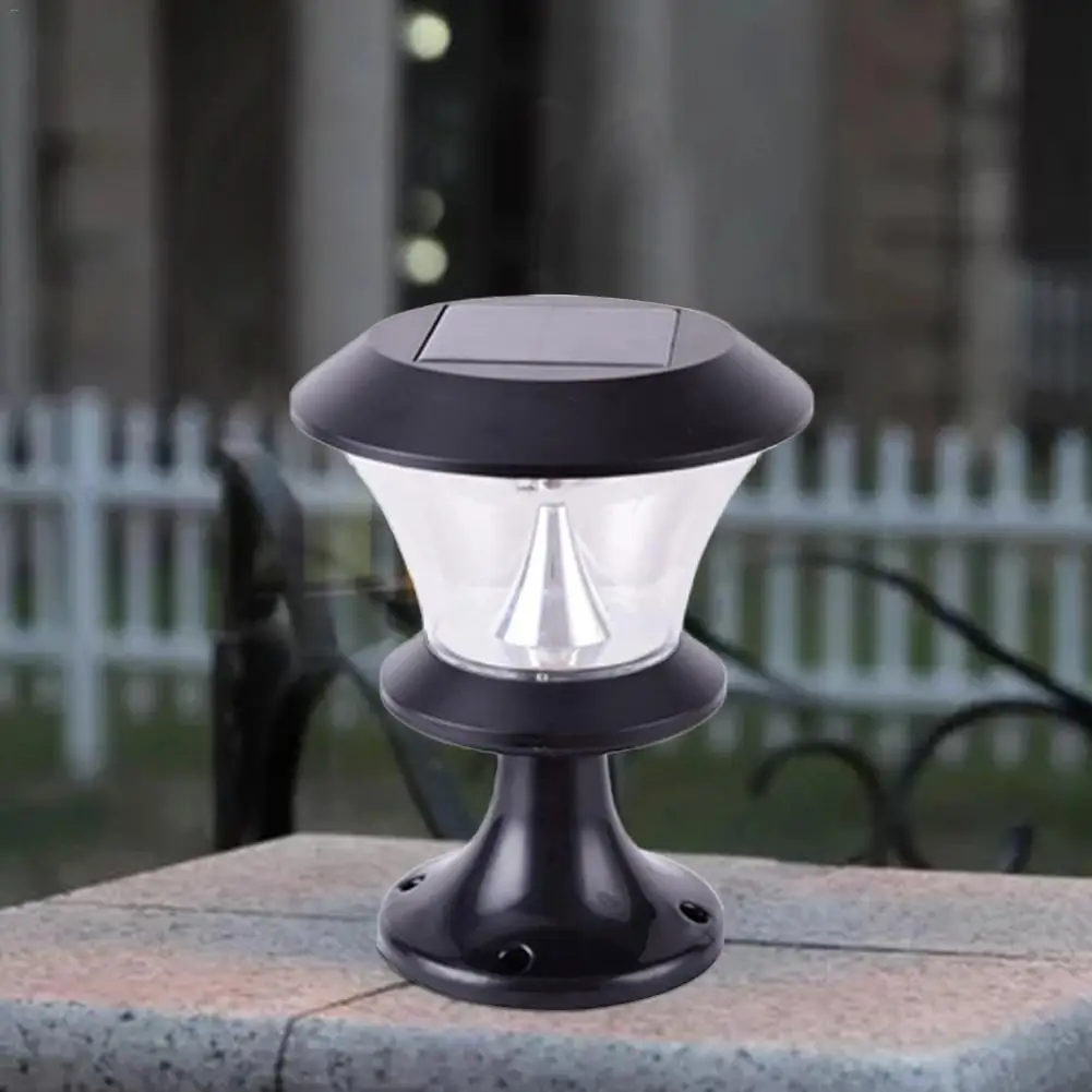 

8LED Round Solar Column Head Light Garden Wall Door Post Lamp Outdoor Solar LED Landscape Light