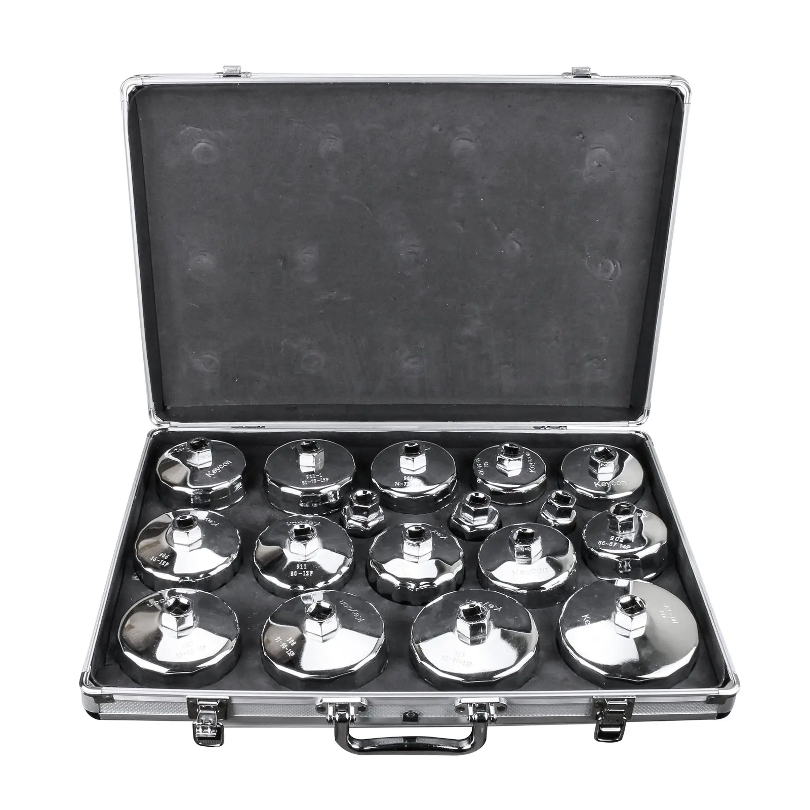 Oil Filter Wrench Universal Auto 17 PCS Storage Case Cap Housing Cover Engine System Tool Kit Fits Engines Aluminum Alloy | Инструменты