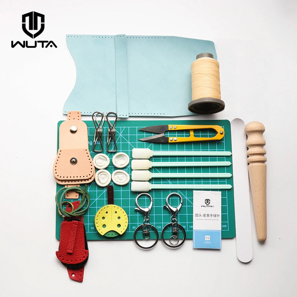 Набор инструментов для работы с кожей WUTA набор шитья из кожзаменителя 4 наборами